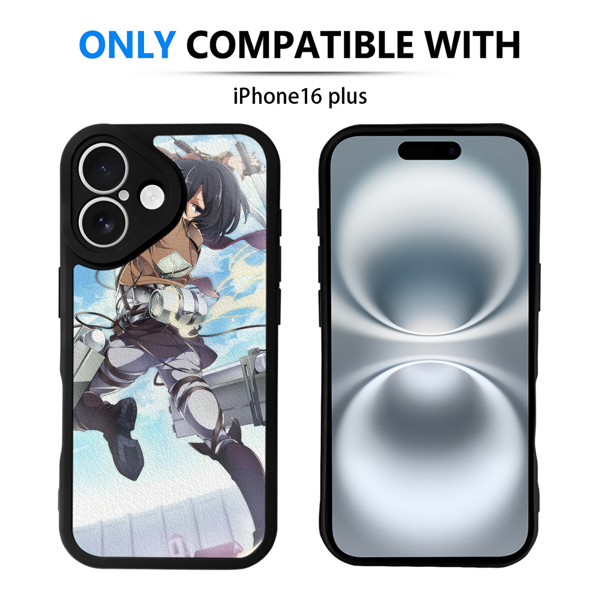 （画像用） 進撃の巨人 Attack on Titan 【iPhone 16シリーズ対応】シリコンスマホケース（レザー調） 材質：シリコン